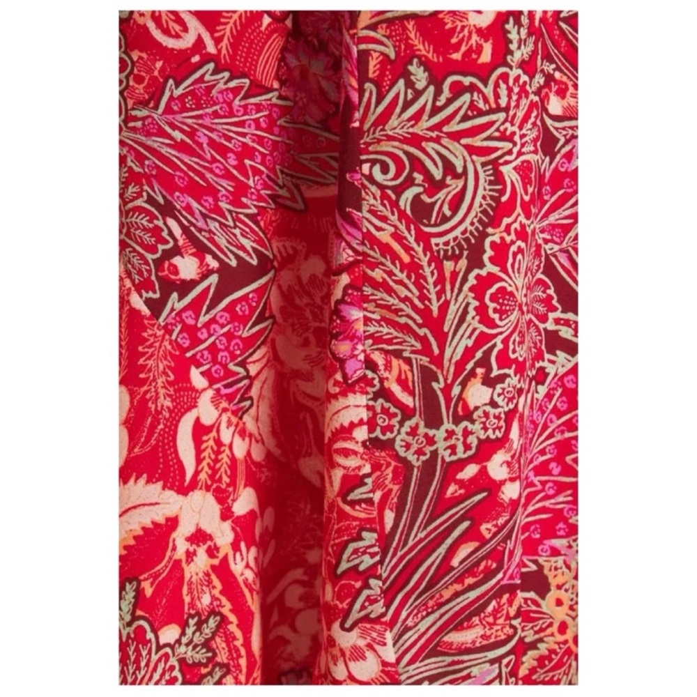 Free People Intimately forever yours smocked slip dress in red floral - Picture 5 of 10